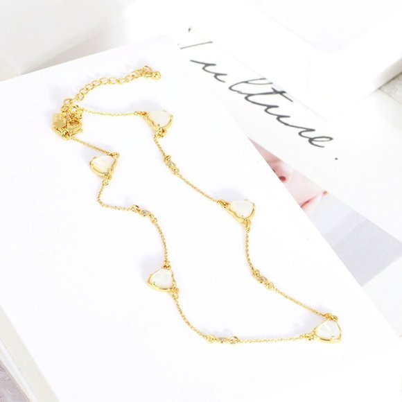 kate spade Jewelry - Kate Spade New York Mother of Pearl Heart Pendant Necklace